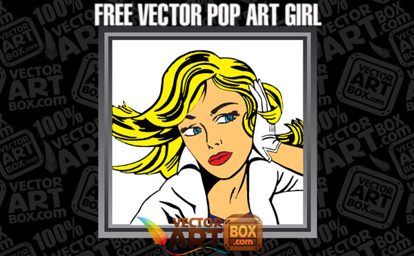 Awesome Free Vector Pop Art Girl Illustration