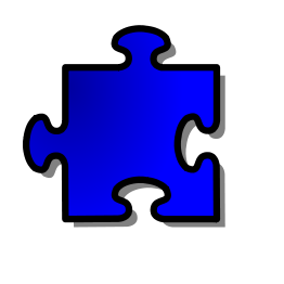 Blue Jigsaw piece 12