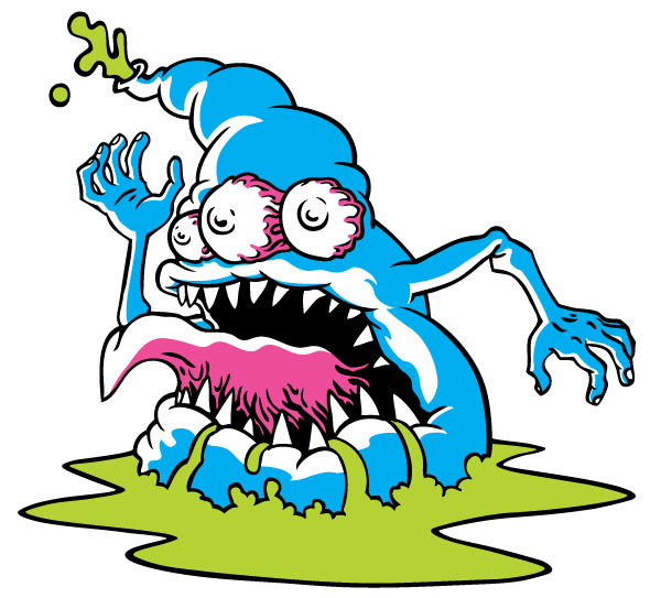 Blue Monster Vector