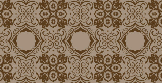 Brown seamless floral wallpaper