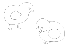 Chickens Vector Coloring