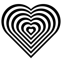 Geometric Zebra Heart