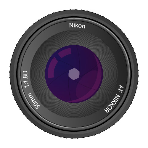 Lens Vector Nikon AF NIKKOR 50mm f/1.8D