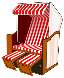 Red beach chair