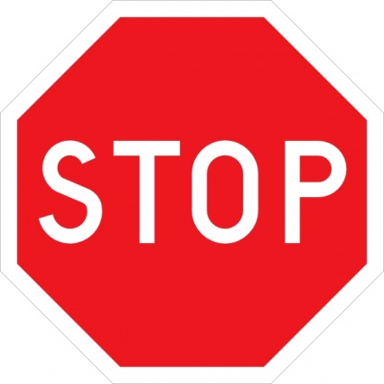 Red Sign Stop Car White Letter Letters Hexagon