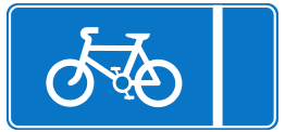 Roadsign Cycle lane