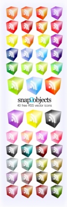 RSS Icons Translucent 3D Look