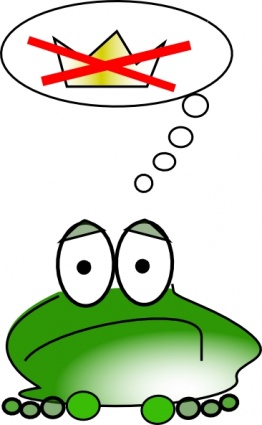 Sad Frog clip art