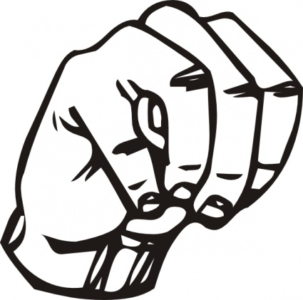 Sign Language M clip art