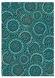 Teal Circle Pattern Scrapbook Paper