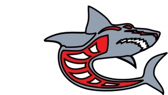 Ashed Shark Grey Red By Ashed clip art