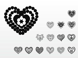 Beautiful Hearts Vectors