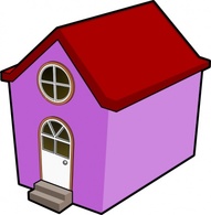 Bigredsmile A Little Purple House clip art