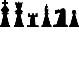 Black Chess Pieces Set clip art