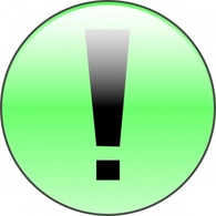 Black Green Mark Circle Attention Warning Exclamation Notice