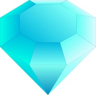 Blue Cut Gemstone (saphire) clip art