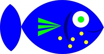 Blue Fish clip art