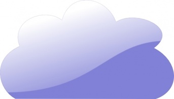 Blue Glassy Cloud clip art