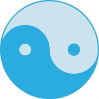 Blue Yin Yang clip art