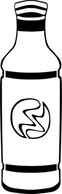 Bottled Drink (b And W) clip art