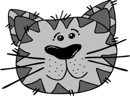 Cartoon Cat Face clip art