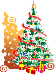 Christmas Tree With Presents Vector