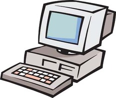 Classic dekstop computer vector