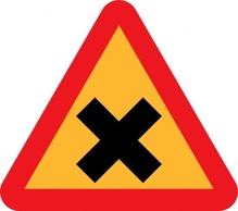 Cross Road Sign clip art