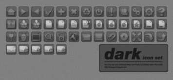 Dark Vector Icon Set