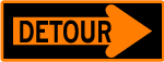 Detour Vector Sign