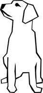 Dog Simple Drawing clip art