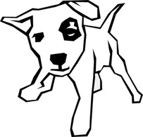 Dog Simple Drawing clip art