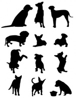 Dog Vector Silhouettes