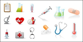 eps format, including jpg preview, keyword: Vector icon, medical, hospitals, medical supplies, reports, containers, thermometers, ...