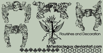 Flourishes and decoration free vector