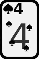 Four Of Spades clip art