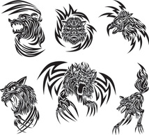 Free Stock Abstract Animal Tattoo Vector