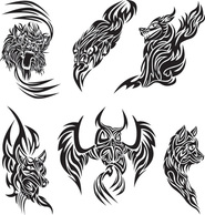 Free Stock Abstract Animal Tattoo Vector