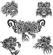 Free Stock Abstract Animal Tattoo Vector