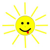 Funny Sun Face Cartoon