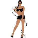 Girl With Whip Vector Image
