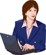 Girls and computer vector 42