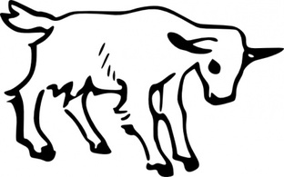 Goat Outline clip art