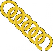 Gold Chain Of Round Links clip art