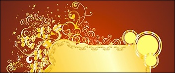 Gold gorgeous patterns Vector-11