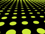 Green Dots On Black Background Vector