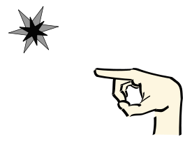 Hand Pointing At Star 2