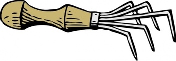 Hand Rake clip art