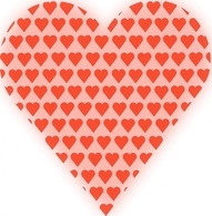 Heart In Heart Light Red clip art