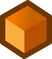 Icon Cube Orange clip art